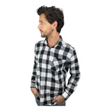 Camisa Social Masculino Slim Fit Camisa Xadrez Flanela