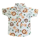 Camisa Social Temática Menino Infantil Criança Festa Niver