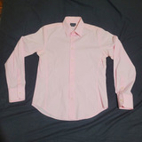 Camisa Social Zara Original Rosa Super