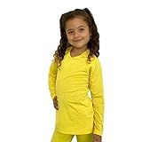 Camisa Térmica Infantil Kids Amarela Camiseta Unissex Proteção Solar Fator Uv50 Fator 06 