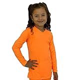 Camisa Térmica Infantil Kids Laranja Camiseta Unissex Proteção Solar Fator Uv50 Fator 06 