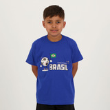 Camisa Torcida Brasil Infantil Azul