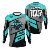 Camisa Trilha E Motocross Personalizada Com Nome E Numero