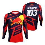 Camisa Trilha Red Bull Motocross Personalizada