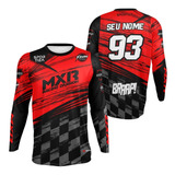 Camisa Trilheiro Personalizada Com Nome E Numero Motocross