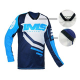 Camisa Velocross Ventilada Ims Sprint Azul Trilha Ciclismo