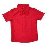 Camisa Vermelha Infantil Menino Social Natal