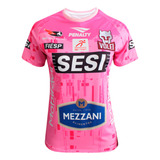 Camisa Vôlei Sesi Bauru Time Feminino 2024 25 Rosa Babylook