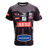Camisa Vôlei Sesi Bauru Time Feminino 24 25 Preta Masculina