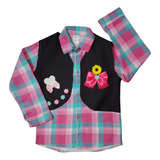 Camisa Xadrez Colete Festa Junina São João Roupa Infantil