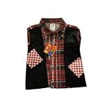 Camisa Xadrez Com Colete Infantil Quadrilha Menino Festa Junina Preto G 