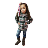 Camisa Xadrez Flanelada Blusa Unissex Manga Longa Junina