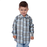 Camisa Xadrez Infantil Algodão Festa Junina Rodeio Unissex