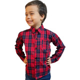 Camisa Xadrez Infantil Criança Unissex Country