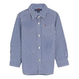 Camisa Xadrez Infantil Tommy Hilfiger Preto Menino