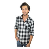 Camisa Xadrez Masculina Manga Longa Slim Fit Camisa Social