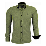 Camisa Xadrez Masculina Social Passeio Manga Longa Moderna