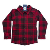 Camisa Xadrez Vermelha Infantil Flanela Masculino Juvenil