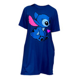 Camisão Stitch Camisola Pijama Vestido Desenho