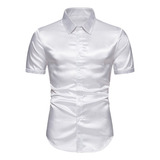 Camisas Sociais Masculinas De Cetim De Seda Camisa De Smokin