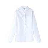Camisas Sociais Para Meninas Meninos Camisa De Botão Manga Longa Chlid Adolescentes Camisas Formais Blusa Infantil Tops Branco 12 13 Anos