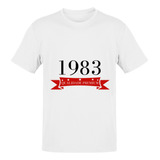 Camiseta 1983 Qualidade premium Idade Aniversário