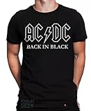 Camiseta Ac Dc Back In Black Camisa Banda Rock Heavy Metal Tamanho M Cor Preto