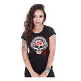 Camiseta Academia Baby Look Feminina Hardcore Skull