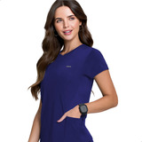 Camiseta Academia Feminina Com Bolso Uv50 Poliamida Selene