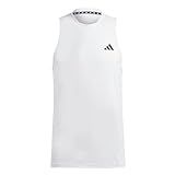 Camiseta Adidas Masculina Sem Mangas Treino Logo White Black Ic6947 G