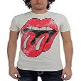 Camiseta Adulta Rolling Stones Com Língua