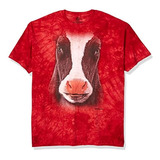 Camiseta Adulta The Mountain Black Cow Face Vermelha Xl