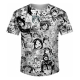 Camiseta Adulto Ahegao Hentai Anime Full Print T shirt
