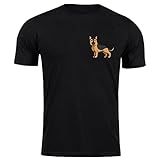 Camiseta Algodão Cachorro Policial Dog Pet Blusa Camisa Cor Preto Tamanho 8 Anos