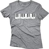 Camiseta Algodão Feminina Música Piano Teclas