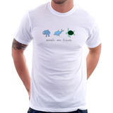 Camiseta Animals Are Friends Camisa Masculina