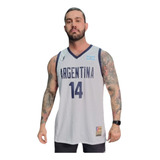 Camiseta Argentina Regata Dry Fit Basquete Academia Variados