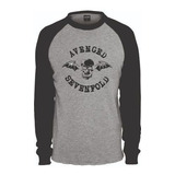 Camiseta Avenged Sevenfold Raglan Longa Cinza