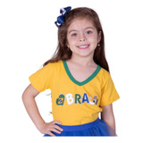 Camiseta Baby Look Brasil 100