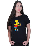 Camiseta Baby Look Fem  Bart Simpsons Bravo T shirt