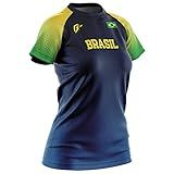 Camiseta Baby Look Filtro UV Brasil OverFame Azul