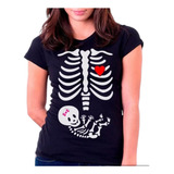 Camiseta Baby Look Gravida Gestate Mãe De Menina Raio X