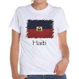 Camiseta Baby Look Haiti Bandeira País