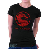 Camiseta Baby Look Mortal Kombat Raiden