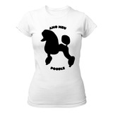 Camiseta Baby Look Poodle Cachorro Poodle Filhote