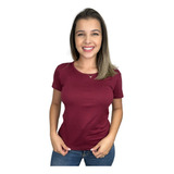 Camiseta Babylook Lisa Blusa Feminina Fesquinha Blusa Verão