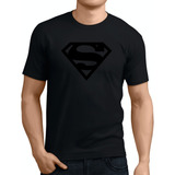 Camiseta babylook Superman Black On Black
