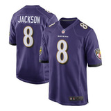 Camiseta Baltimore Ravens Número 8 Lamar