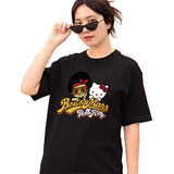 Camiseta Básica Algodão Bruno Mars And Hello Kitty Unissex