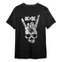 Camiseta Básica Camisa Acdc Skull Rock Mão Álbuns Hand Banda
